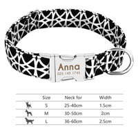 HKM-9249341 Personalized Nylon Pet Collar in Various Colors and Sizes S, M, L