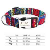 HKM-9249341 Personalized Nylon Pet Collar in Various Colors and Sizes S, M, L
