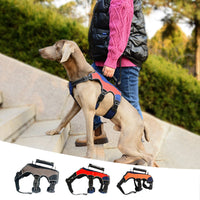HKM-9250621 Tactical Dog Vest with Reflective Strap and Hand Holding Rope - Durable Polyester for Big Dogs