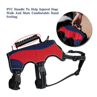 HKM-9250621 Tactical Dog Vest with Reflective Strap and Hand Holding Rope - Durable Polyester for Big Dogs