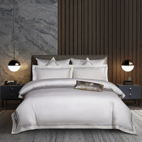 HKM-925203 Long-Staple Cotton 4-Piece Bedding Set for 1.5-1.8M and 2.0M Beds, Soft and Durable