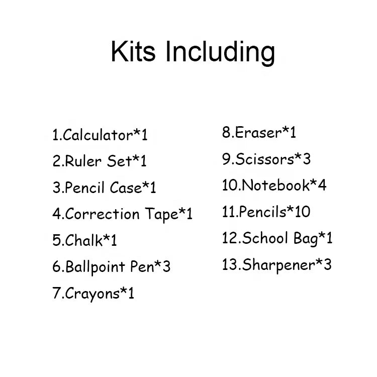 HKM-925331 Essential Back to School Supplies Set with High-Quality Stationery Items