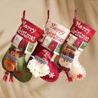HKM-925331 Three-Dimensional Merry Christmas Gift Bag - Santa, Snowman, or Elk Styles in Cloth
