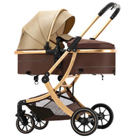 HKM-925395 Reversible 3-in-1 Baby Stroller with Aluminium Frame, Compact Foldable Design and Two-Way Seat for Easy Travel