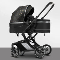 HKM-925395 Reversible 3-in-1 Baby Stroller with Aluminium Frame, Compact Foldable Design and Two-Way Seat for Easy Travel