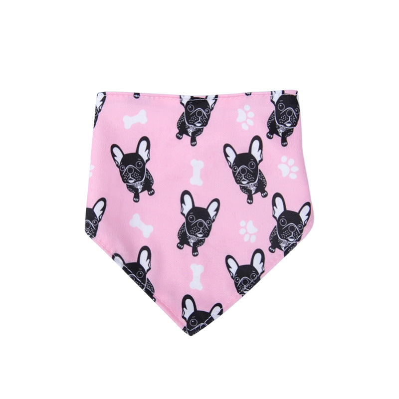 HKM-9254717 Adjustable Triangle Scarf Bib for Small Dogs - Soft and Comfortable Fabric