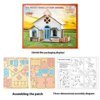 HKM-925651 3D Wooden Puzzle Kit for Kids - Eco-Friendly DIY Educational Toy in Cartoon Style