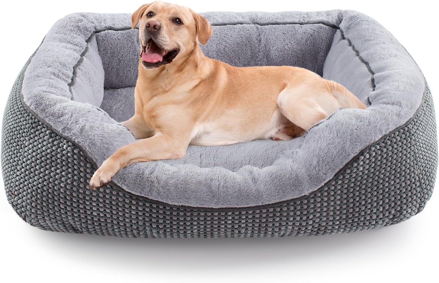 HKM-9257149 Plush Faux Fur Dog Crate Bed for Medium Dogs - Soft, Washable Mat with Non-Slip Bottom