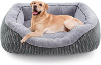 HKM-9257149 Plush Faux Fur Dog Crate Bed for Medium Dogs - Soft, Washable Mat with Non-Slip Bottom