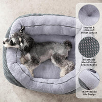 HKM-9257149 Plush Faux Fur Dog Crate Bed for Medium Dogs - Soft, Washable Mat with Non-Slip Bottom