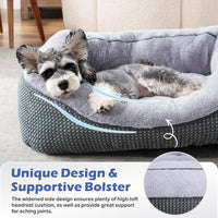 HKM-9257149 Plush Faux Fur Dog Crate Bed for Medium Dogs - Soft, Washable Mat with Non-Slip Bottom