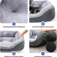 HKM-9257149 Plush Faux Fur Dog Crate Bed for Medium Dogs - Soft, Washable Mat with Non-Slip Bottom