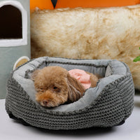 HKM-9257149 Plush Faux Fur Dog Crate Bed for Medium Dogs - Soft, Washable Mat with Non-Slip Bottom
