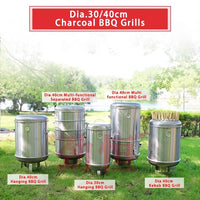 HKM-925715 Portable Kebab Skewer Charcoal BBQ Grill for Outdoor and Home Use, Model JH-201