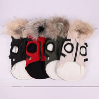 HKM-9257661 Fleece-Lined Dog Raincoat with Traction Strap for Autumn and Winter Wear