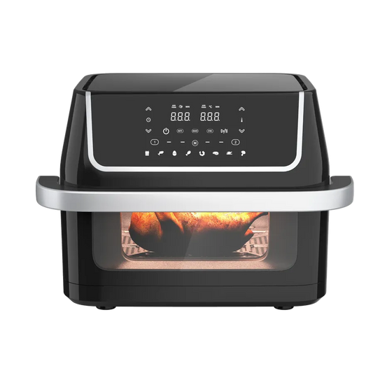 HKM-925779 10L Dual-Core Air Fryer with Large Capacity and Visual Oven Window for Multifunctional Cooking and Grilling