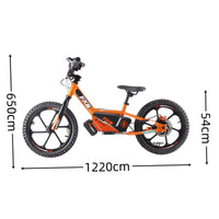 HKM-925779 Children's 16" Electric Balance Bike, 350W 36V, Aluminum Alloy Frame, Disc Brake, Ages 5-12