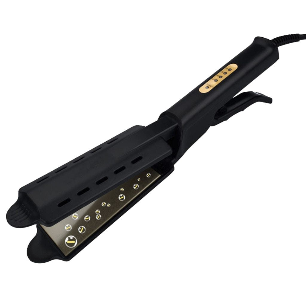 HKM-925779 Professional Four-Speed Hair Straightener with Safe Heat Control and Anti-Scald Design