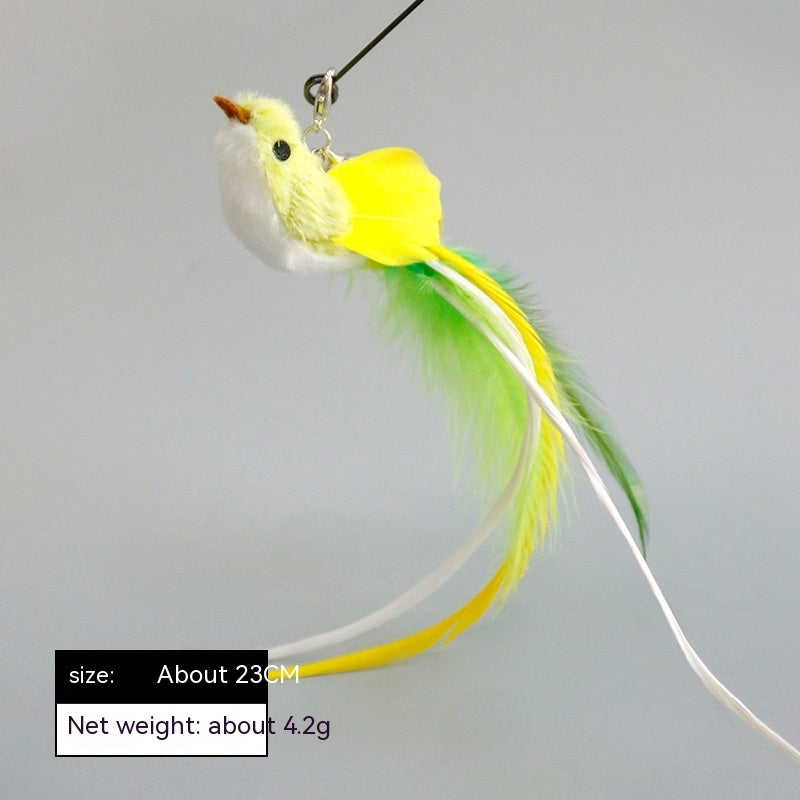 HKM-9257917 Replacement Plush Feather Heads for Cat Teaser Toys – Multiple Colors Available
