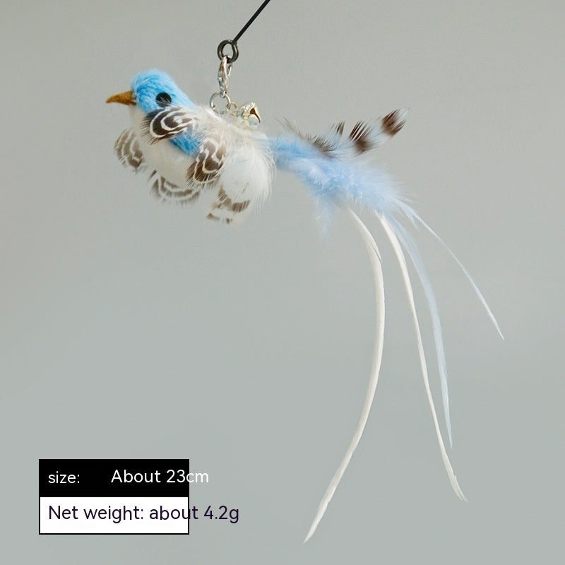 HKM-9257917 Replacement Plush Feather Heads for Cat Teaser Toys – Multiple Colors Available
