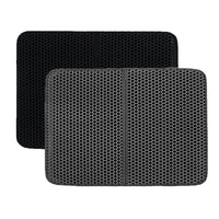HKM-9258941 Waterproof Double Layer Cat Litter Pad with Quilted Edges, Easy Clean EVA Foam Mat