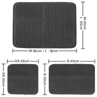 HKM-9258941 Waterproof Double Layer Cat Litter Pad with Quilted Edges, Easy Clean EVA Foam Mat