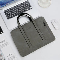 HKM-925907 Slim Vintage PU Leather Laptop Shoulder Briefcase for Women
