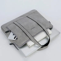 HKM-925907 Slim Vintage PU Leather Laptop Shoulder Briefcase for Women