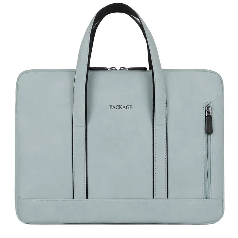 HKM-925907 Slim Vintage PU Leather Laptop Shoulder Briefcase for Women