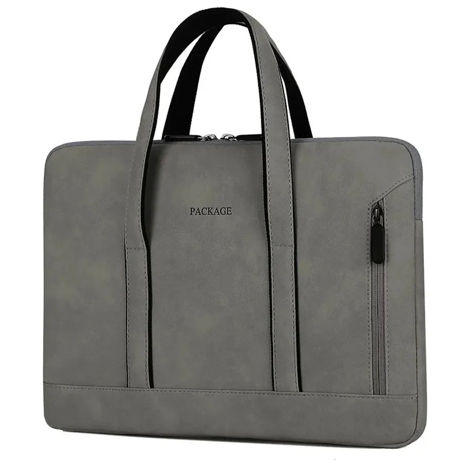 HKM-925907 Slim Vintage PU Leather Laptop Shoulder Briefcase for Women
