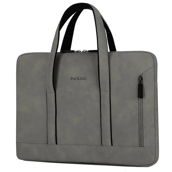 HKM-925907 Slim Vintage PU Leather Laptop Shoulder Briefcase for Women