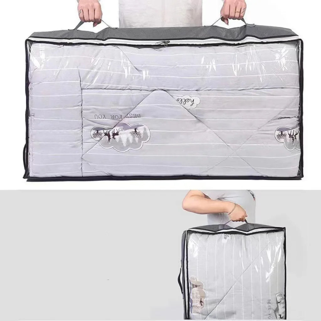 HKM-926099 Foldable Underbed Storage Bags with Durable Handles and Viewing Windows for Home Organisation