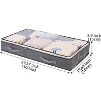 HKM-926099 Foldable Underbed Storage Bags with Durable Handles and Viewing Windows for Home Organisation