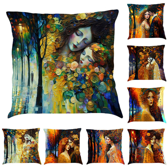 HKM-926163 Ocean-Inspired Cotton and Linen Cushion Cover in Multiple Colors - 45x45 cm