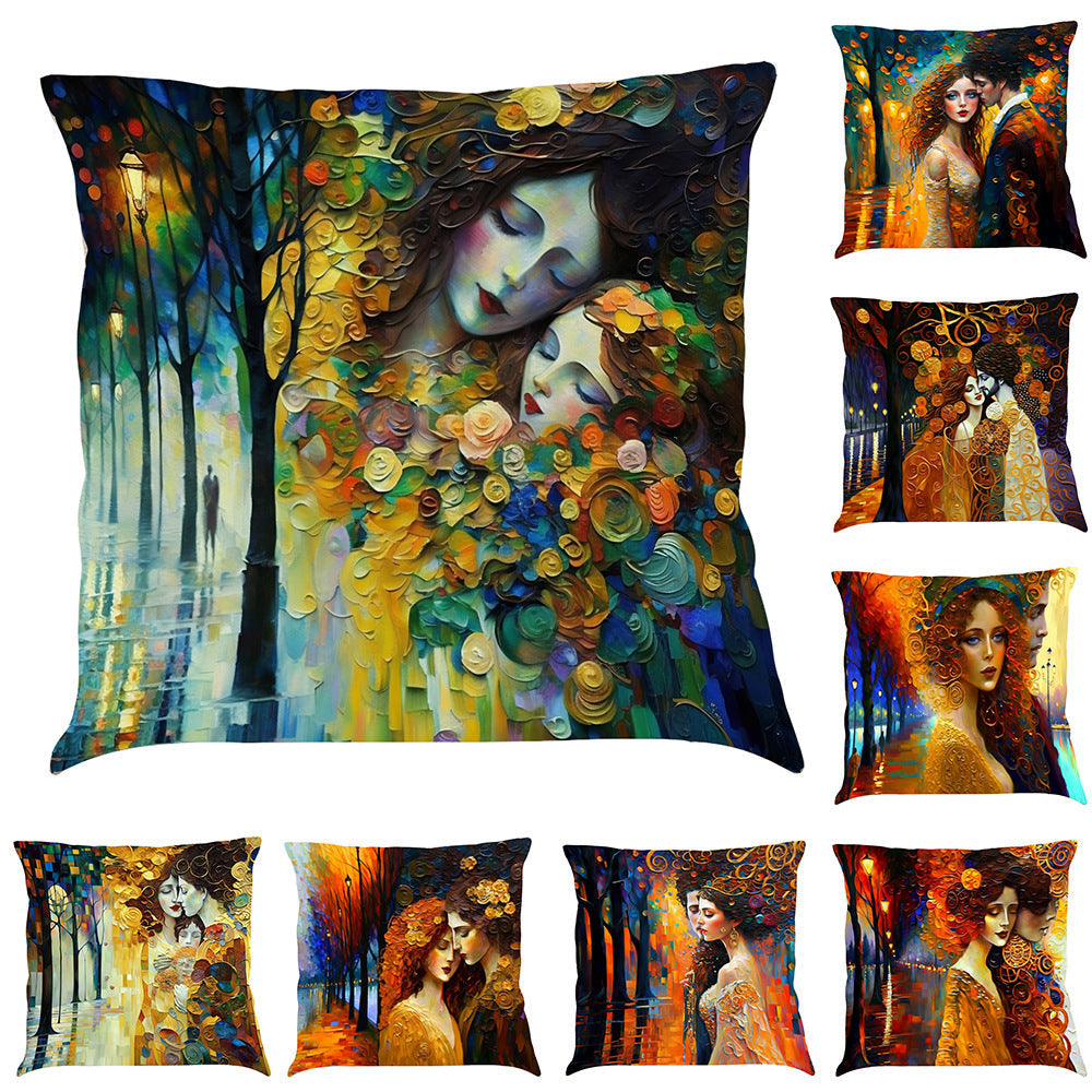 HKM-926163 Ocean-Inspired Cotton and Linen Cushion Cover in Multiple Colors - 45x45 cm