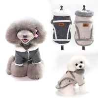 HKM-9262525 Personalized Fleece-Lined Dog Clothes for All Sizes in Beige, Black, and Gray
