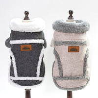 HKM-9262525 Personalized Fleece-Lined Dog Clothes for All Sizes in Beige, Black, and Gray