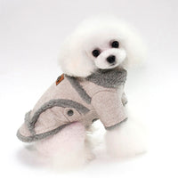 HKM-9262525 Personalized Fleece-Lined Dog Clothes for All Sizes in Beige, Black, and Gray