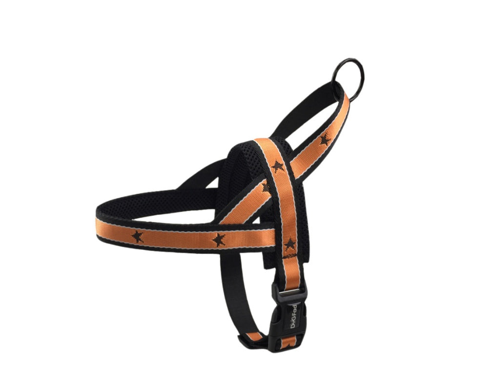 HKM-9262653 Adjustable Chest Band with Traction Rope for Medium and Large Dogs - Nylon in Multiple Colors