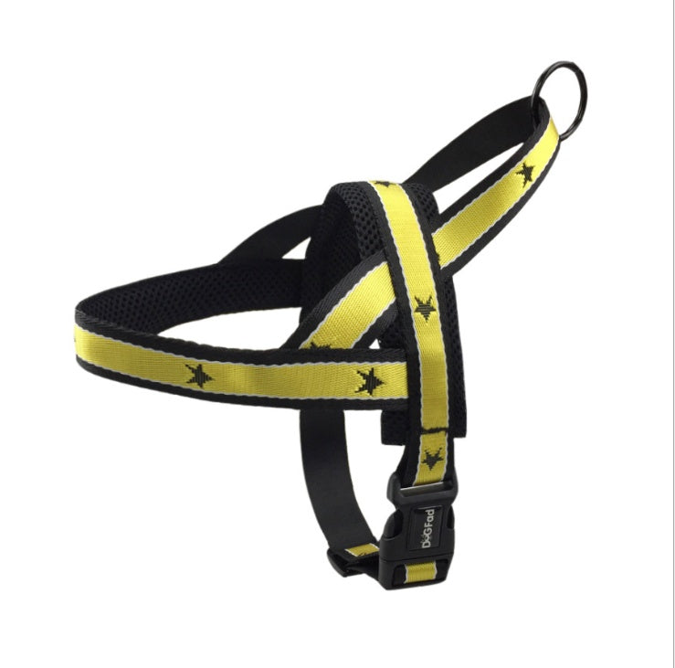 HKM-9262653 Adjustable Chest Band with Traction Rope for Medium and Large Dogs - Nylon in Multiple Colors