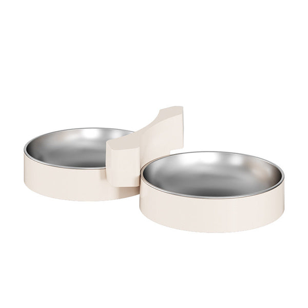 HKM-9262909 Automatic Pet Feeder with Double Bowls for Cats and Dogs - Available in White, Black, and Brown