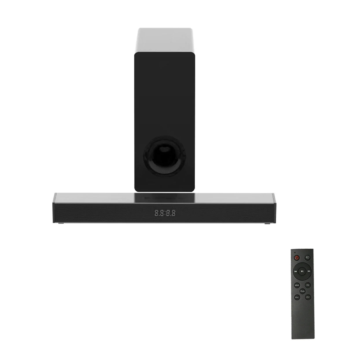 HKM-926355 2.1 Channel Sound Bar with Subwoofer - Wireless Home Theatre Sound System for TVs