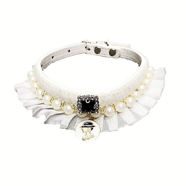 HKM-9264829 Fragrance Pearl Collar for Small Pets - XS to L Sizes Available