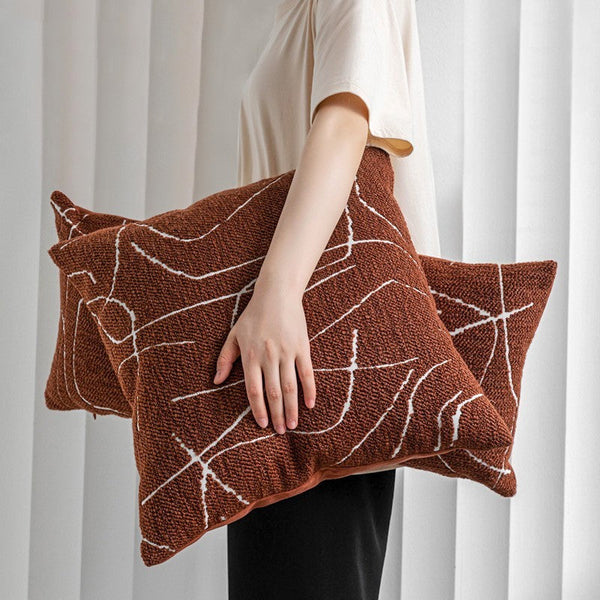 HKM-926483 Geometric Pattern Square Pillow Cover for Living Room Decor