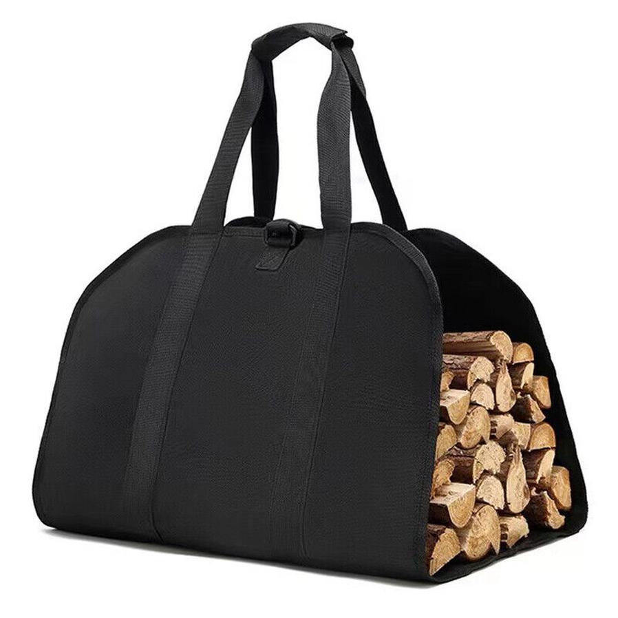 HKM-926547 Durable Canvas Firewood Log Carrier with Reinforced Straps for Easy Transport