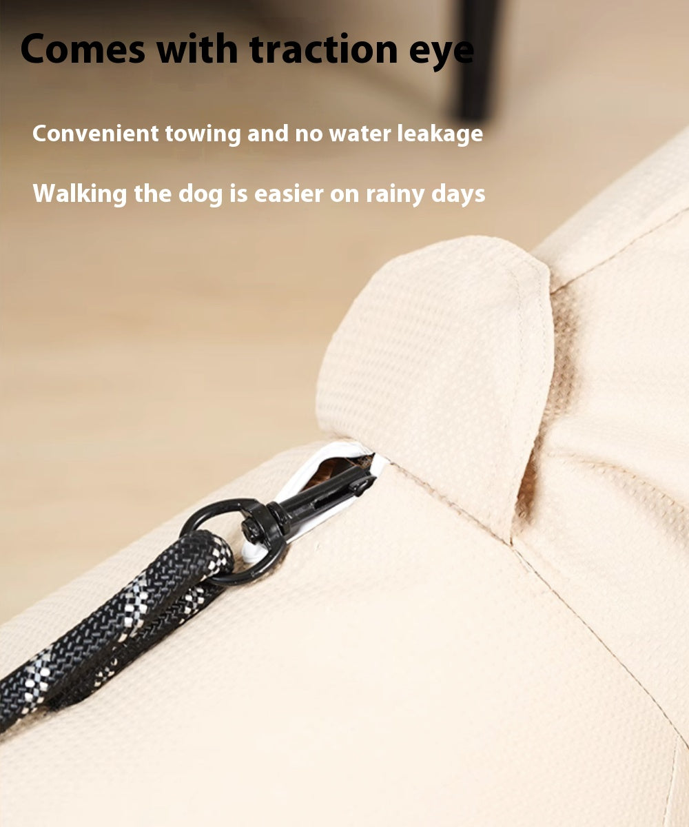 HKM-9267389 Waterproof Four-Leg Raincoat for Dogs in Light Green, Pink, and Khaki