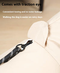 HKM-9267389 Waterproof Four-Leg Raincoat for Dogs in Light Green, Pink, and Khaki