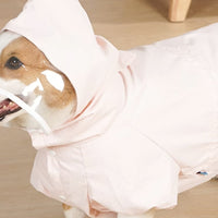 HKM-9267389 Waterproof Four-Leg Raincoat for Dogs in Light Green, Pink, and Khaki