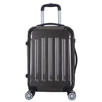 HKM-926739 3-Piece Trolley Suitcase Set - White Travel Luggage with 4 Wheels, ABS+PC Material