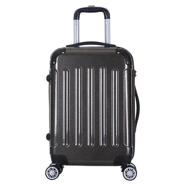 HKM-926739 3-Piece Trolley Suitcase Set - White Travel Luggage with 4 Wheels, ABS+PC Material